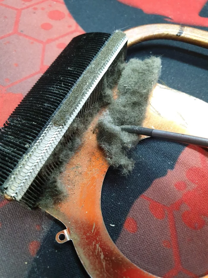 Why you need to clean your computer (laptop)! Or replacing the air filter in a laptop :) - My, Computer, Notebook, Dust, Repair of equipment, Repair, Service, Longpost