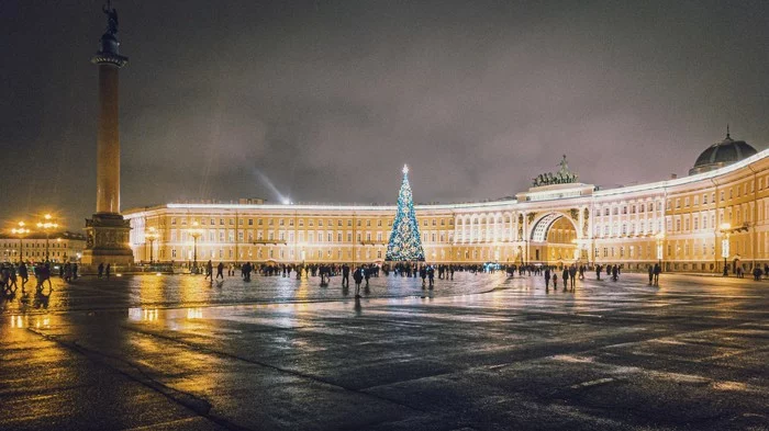Palace Square at Christmas - My, Saint Petersburg, Mobile photography, Christmas, Google pixel, Palace Square, Google pixel smartphone