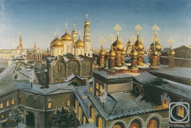 Московский Кремль, холст , масло, 40х60 см