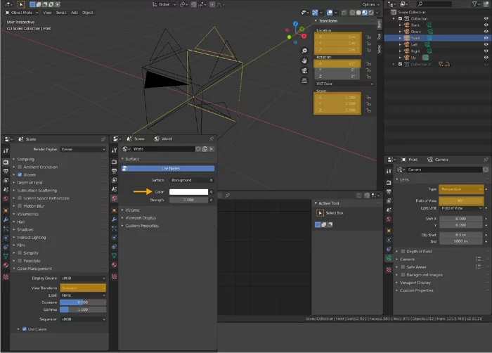 Skybox для Unity в Blender 2.8 EEVEE - Моё, Gamedev, Unity, Blender, Туториал, Длиннопост
