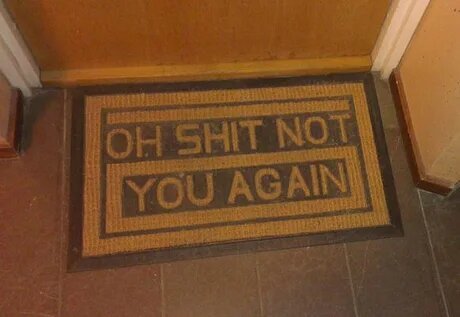 Inhospitable rug - Mat, Door, Inscription, Images, Mat