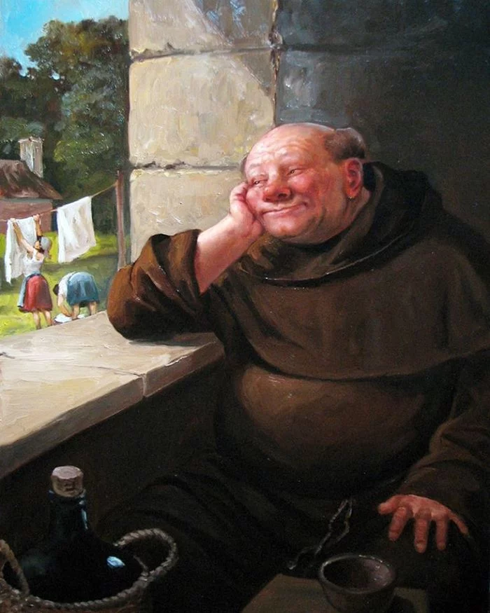 Grace - Painting, Monks, Positive, Grace