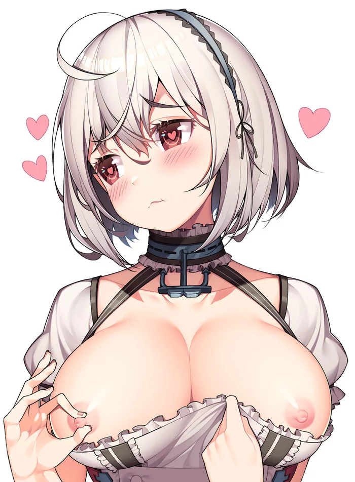 Sirius - NSFW, Azur lane, Sirius, Housemaid, Sugoi dekai, Anime art, Anime, Art, Nipples