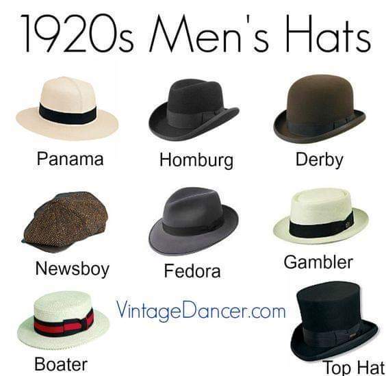 What hats did men wear in the twenties - Twenties, 1920s, Hat