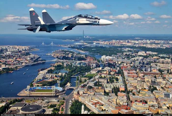 Su-30SM over St. Petersburg - The photo, Aviation, Airplane, Su-30cm, Saint Petersburg