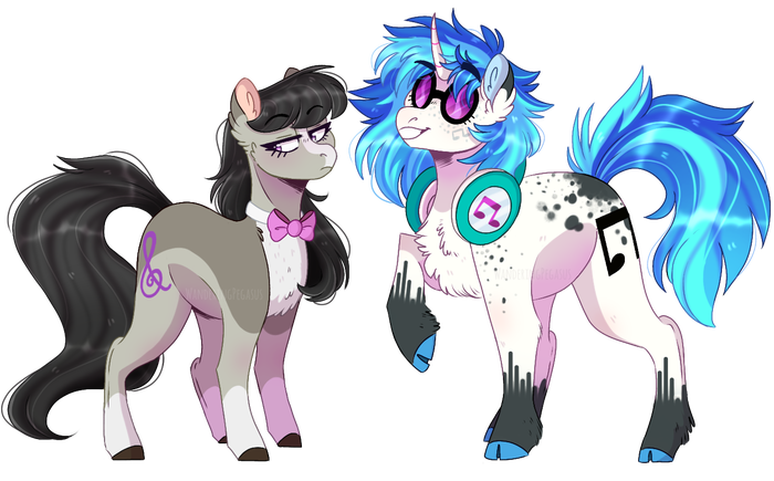    My Little Pony, Ponyart, Vinyl Scratch, Octavia Melody, Wanderingpegasus