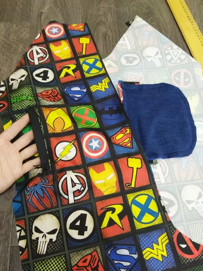 Snowsuit with superheroes for son - Longpost, Needlework with process, Overalls, Sewing, Handmade, My