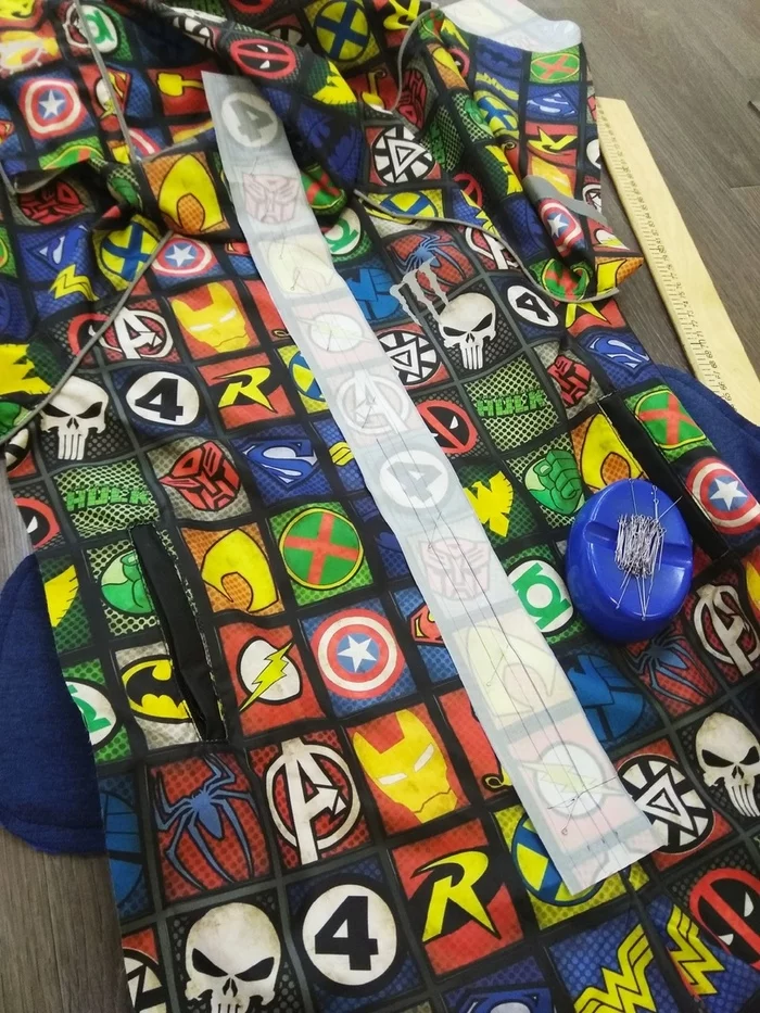 Snowsuit with superheroes for son - Longpost, Needlework with process, Overalls, Sewing, Handmade, My