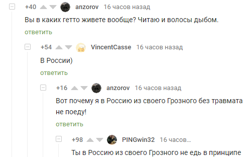 Наболело... - Скриншот, Комментарии на Пикабу, Город Грозный