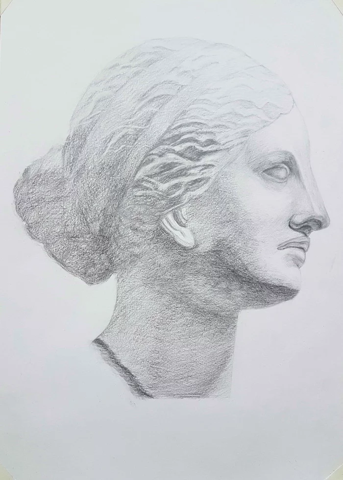 Educational pencil drawing, A2 - My, Drawing, Pencil drawing, Learning to draw