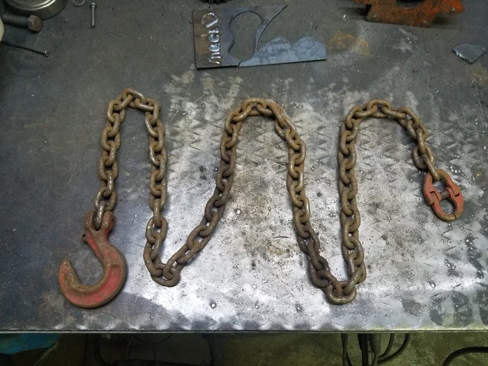 Chain Weinholder - My, Wine, Garage, Welding, Chain, With your own hands, Needlework with process, Longpost