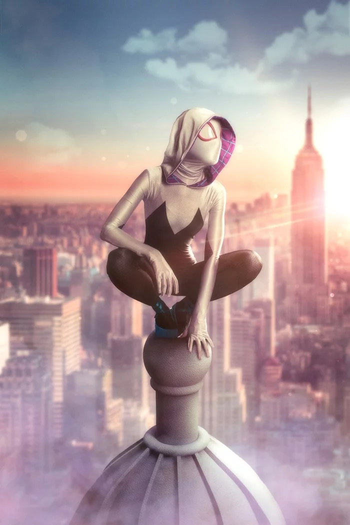 Spider Gwen cosplay - My, Spiderman, Gwen Stacy, Cosplay, Photomanipulation