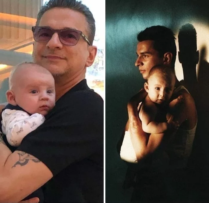 Then and now. Dave Gahan with his nephew - Dave Gahan, Depeche Mode, Positive, Children, The photo, Video, Longpost