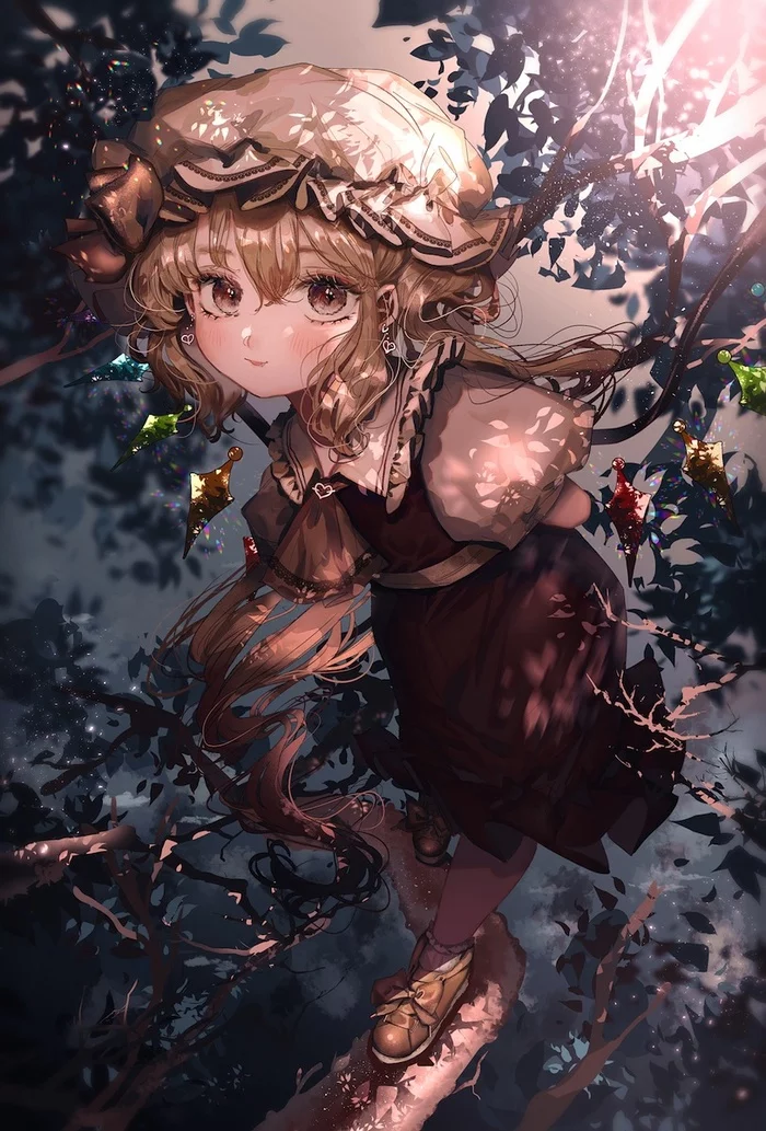 Flandre - Аниме, Anime Art, Touhou, Flandre Scarlet, Majamari