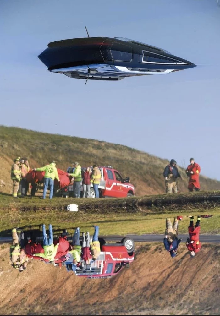 Something is wrong with this photo - The photo, Upside down, UFO, Car, Motorists