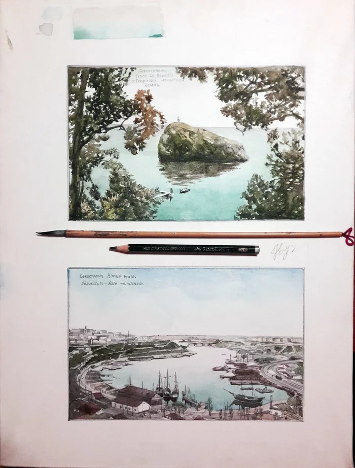 Copies of watercolor drawings - My, Drawing, Pencil drawing, Watercolor, Academy of Arts, I'm an artist - that's how I see it, Copy, Longpost