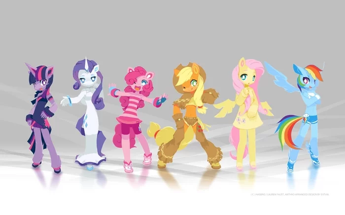 Friendship is Magic - My Little Pony, Mane 6, Антро