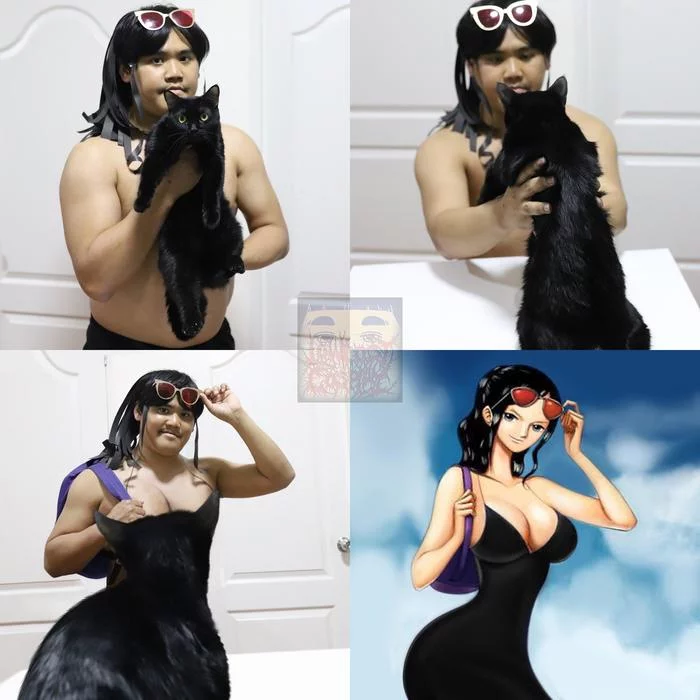 Lowcost Cosplay - Lowcost cosplay, Cosplay, cat, One piece, Anime, Nico robin