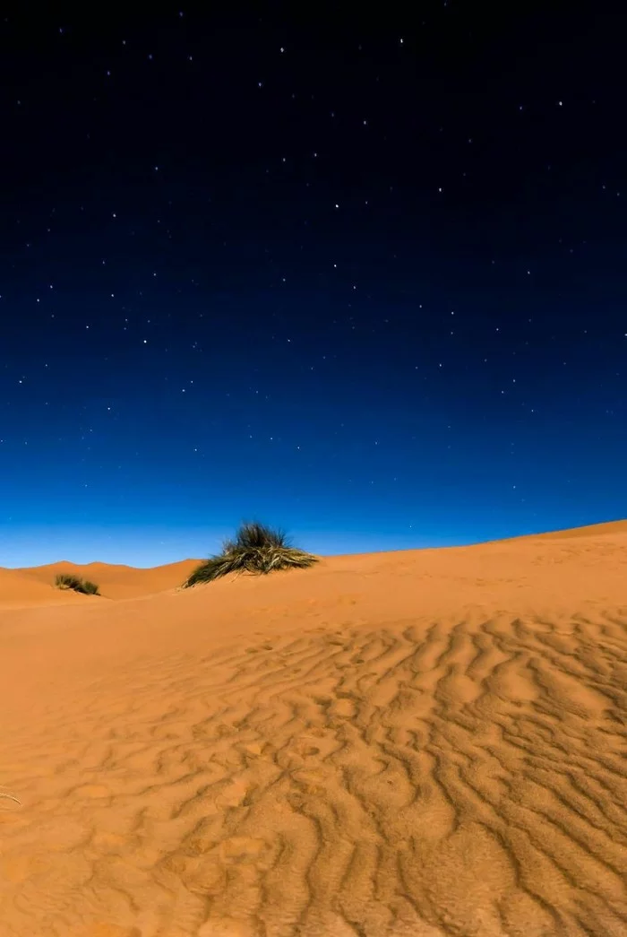 Night in the Sahara Desert, Morocco - beauty, Night, Desert, Sahara