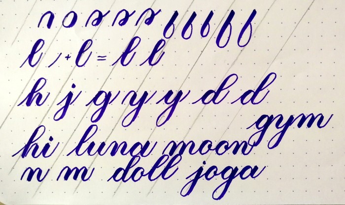 Медитативная каллиграфия. Восьмое занятие. Третий набор букв