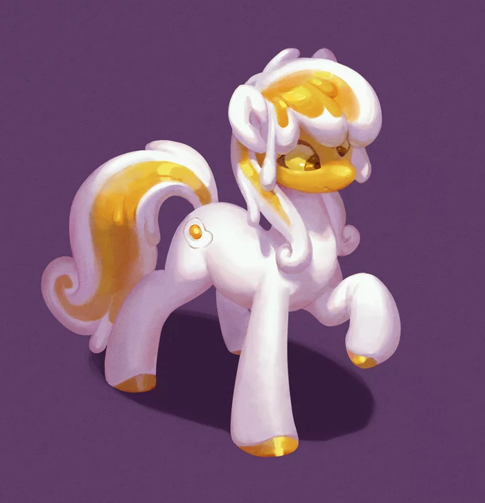 Fried egg pony - My little pony, PonyArt, Original character, Orchidpony