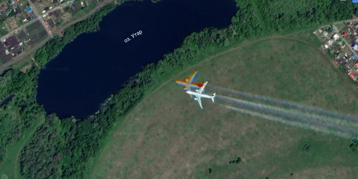 Who cares - the plane on the Google map! - Passenger aircraft, Cards
