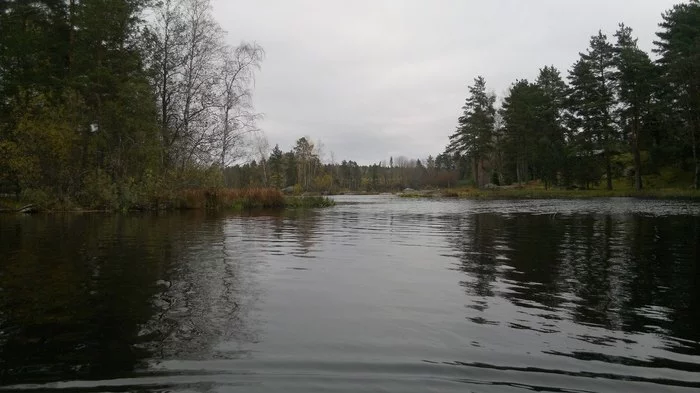 Water trip along the Dymovka-Vuoksa system Option 1 (Autumn) Part 4 (Final) - My, Hike, Boat trip, Water tourism, Nature, Karelian Isthmus, Longpost