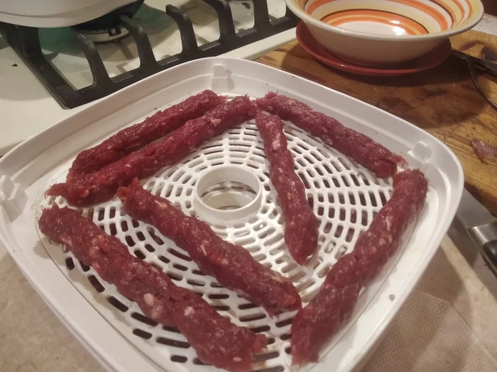 Minced jerky - My, Jerky, Meat eaters, Cooking, Dehydrator, Longpost