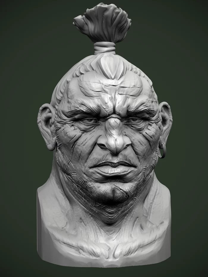 Practice - My, 3D, Zbrush, Keyshot, Sculpture, Bust