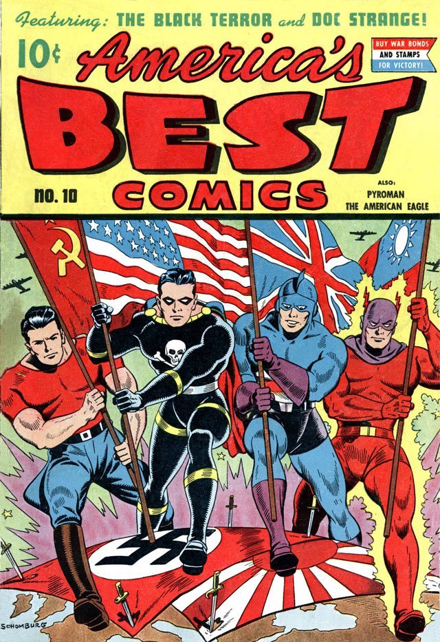 Советский супергерой - самый человеческий супергерой из супергероев! Комиксы, Пропаганда, США, Супергерои, 40-е, Ретро