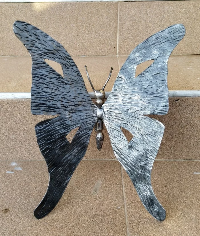 Butterfly - My, Forging, Forging handmade, Almost forging, Hobby, Ready, Longpost, Needlework without process