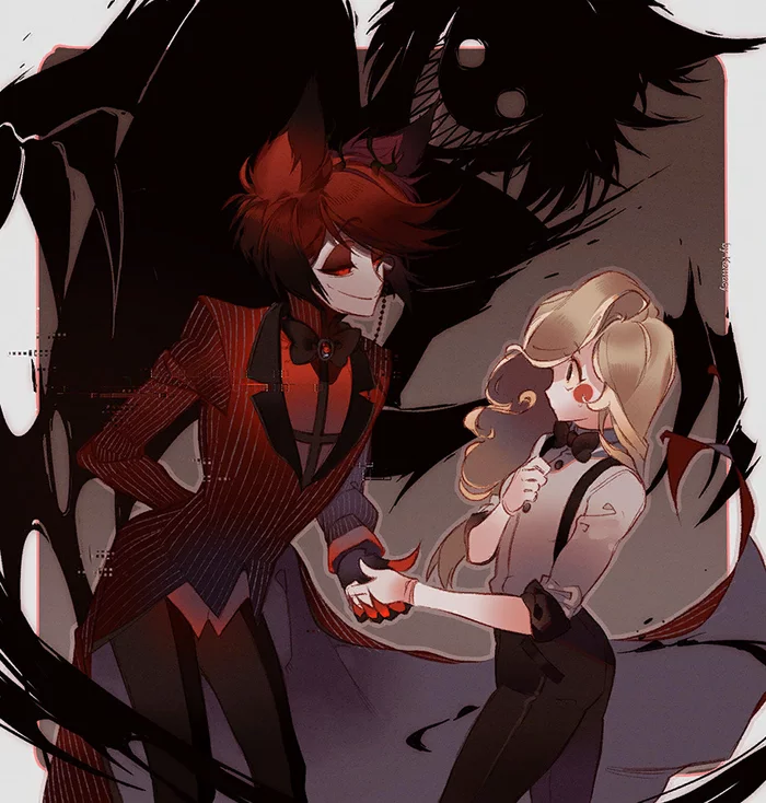 So, it’s a deal then - Hazbin Hotel, Alastor, Charlie, Арт