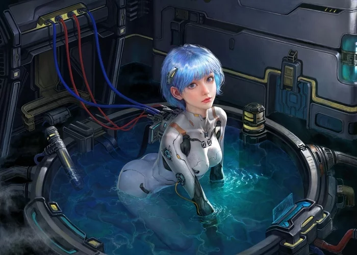 Rei - Art, Drawing, Rei ayanami, Evangelion, Anime, Jiayuan Song