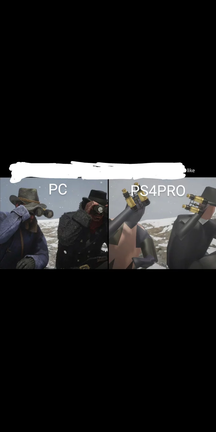 Comparison of PC and PS4 graphics - Red dead redemption 2, Rdr on PC, Playstation 4 PRO