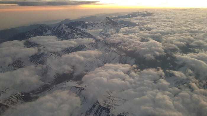 Кавказские горы Фотография, Самолет, Горы