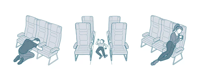 17 Weird Flight Sleeping Positions Recommended by Real Travelers - A life, Peace, Travels, Advice, Laughter (reaction), Technologies, Flight, Curiosity, Longpost