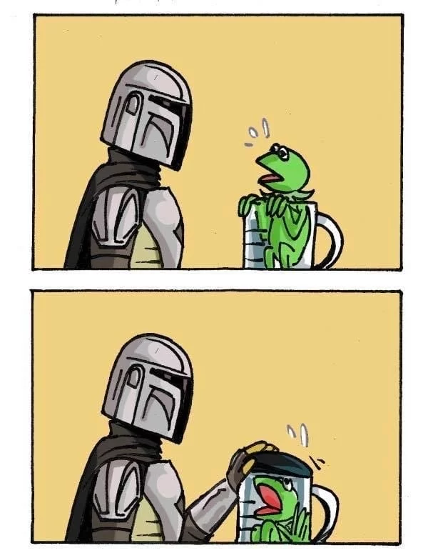 Caring dad) - Mandalorian, Kermit the Frog, Comics, Kitchen Blender, Longpost