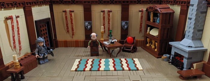 Дальше вы не пройдёте, пока не получите бумаги. Лего версия