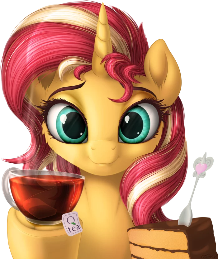 Tea? - My little pony, PonyArt, Sunset shimmer, Awalex