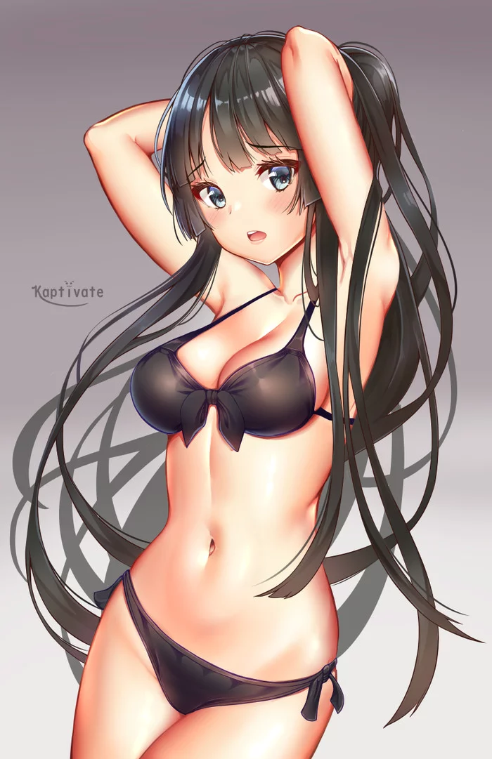 Anime Art - NSFW, Anime, Anime art, k-On, Akiyama Mio, Swimsuit