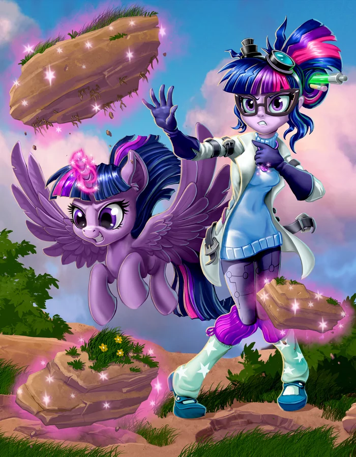 Две Твайки - My Little Pony, PonyArt, Equestria Girls, Twilight sparkle, Harwicks-Art