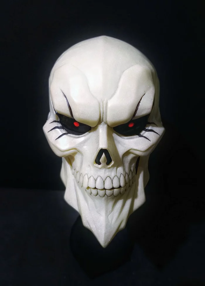 Plastic helmet from the anime Overlord - My, Anime art, Overlord, Helmet, Anime, Cosplay, Helmet, Longpost, Ainz ooal gown