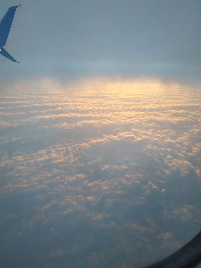 View from the porthole - Airplane, View from the window, Clouds