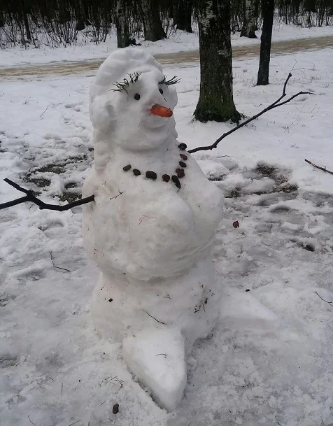 Snow Maiden.Peter. Two days of winter - My, Winter, snowman, Folk art