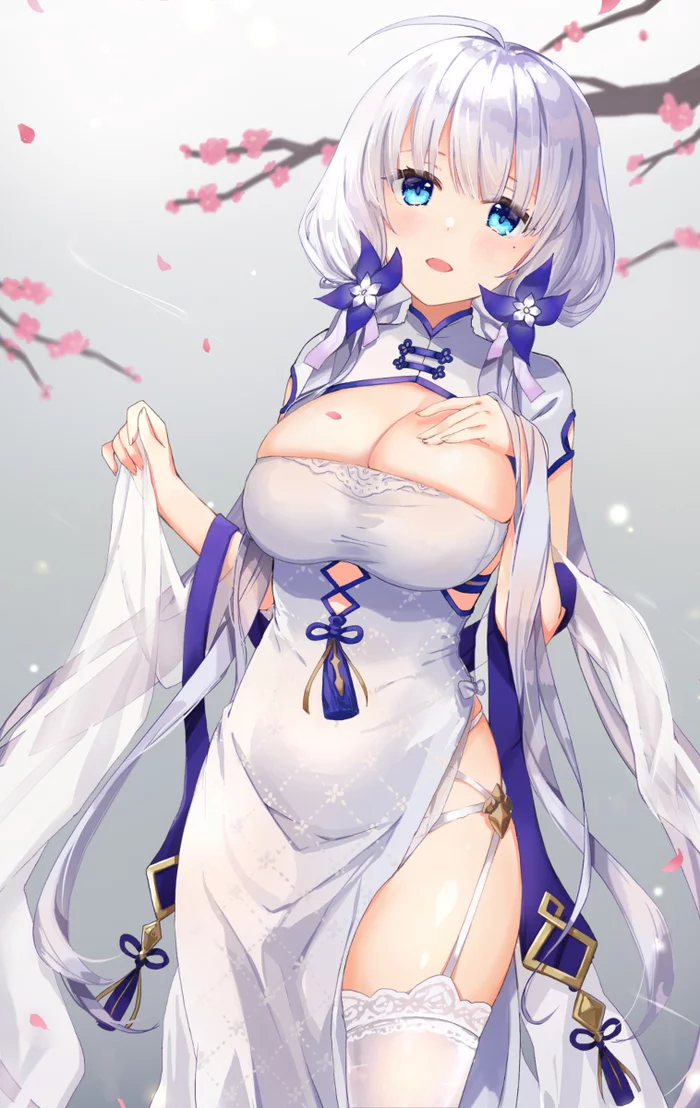 Illustrious (AL) - Аниме, Арт, Anime Art, Azur Lane, Illustrious (Azur Lane), Девушки, Грудь, Pixiv