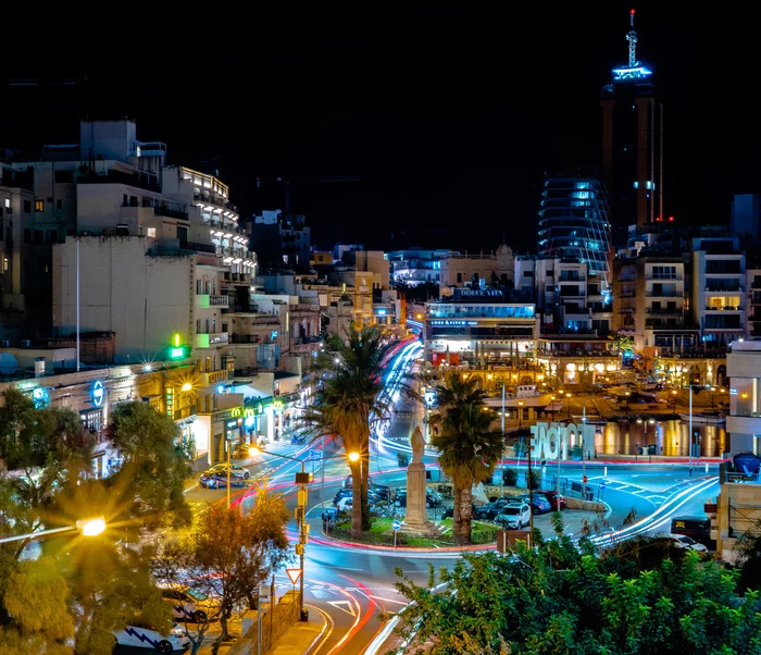 Night photo of Malta - My, Malta, The photo