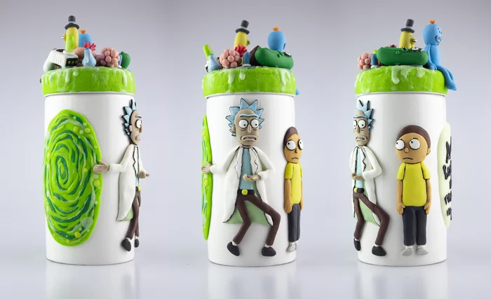 Come on... in and out, a 20 minute adventure... - My, Rick and Morty, Polymer clay