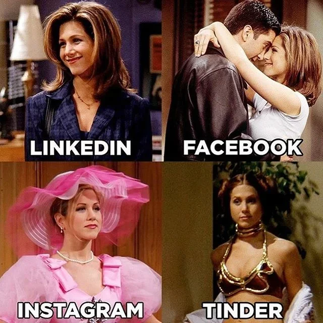 Друзья в современности - Сериал Друзья, Длиннопост, LinkedIn, Facebook, Instagram, Tinder