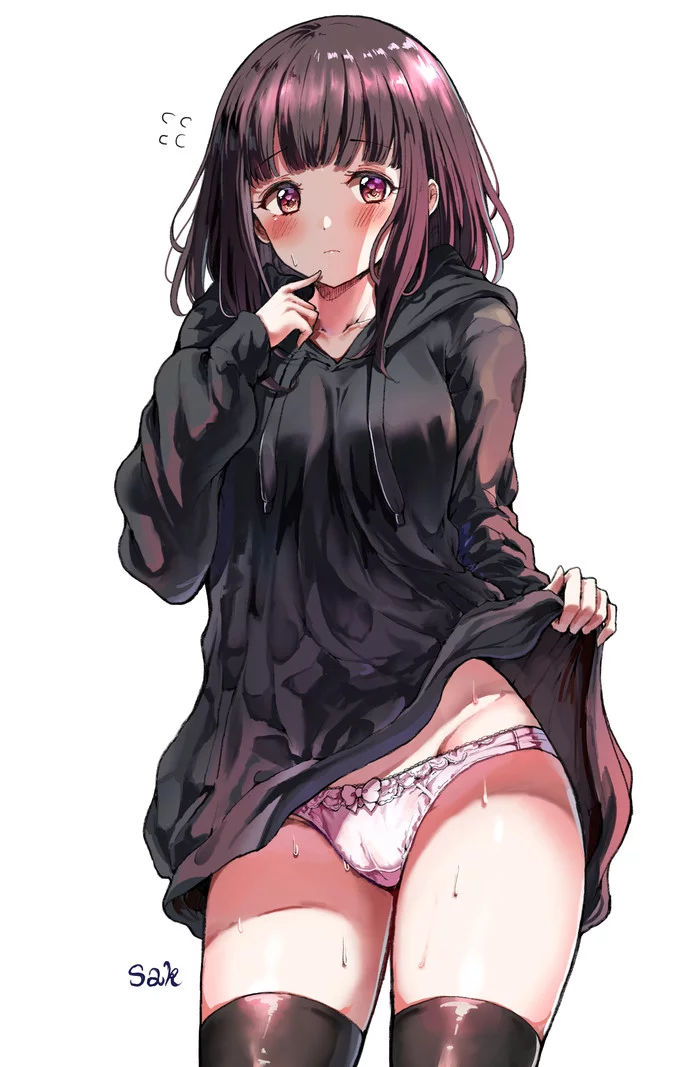 Menhera-chan - NSFW, Anime art, Anime, Breast, Pantsu, Underwear, Blush, Longpost, Menhera-Chan