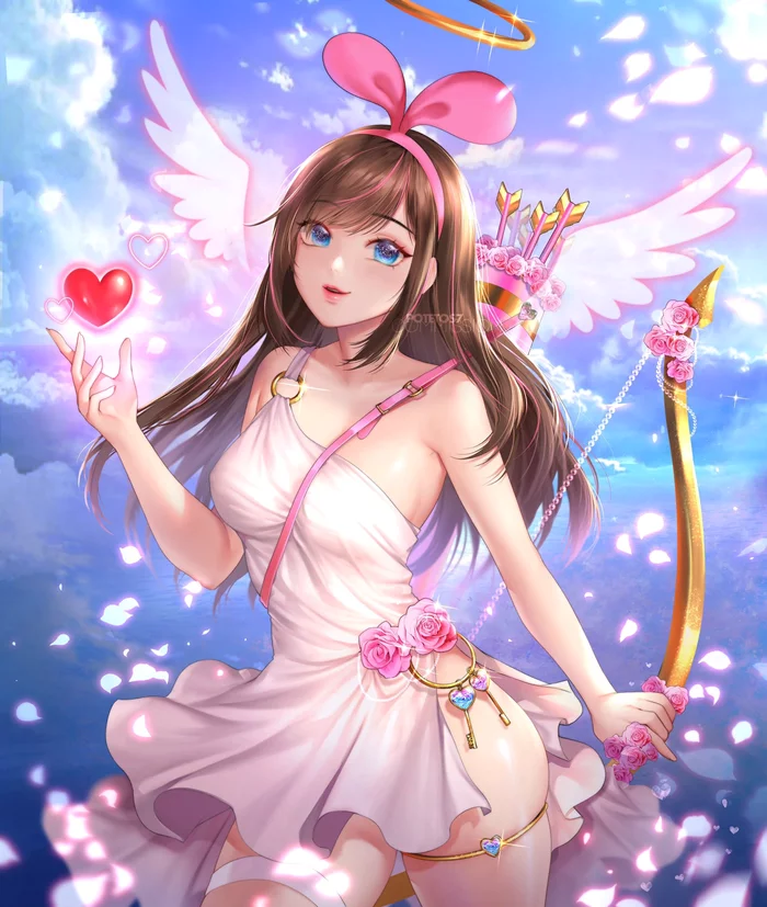 Cupid Kizuna - Kizuna Ai, Anime art, Anime, Virtual youtuber, Cupid